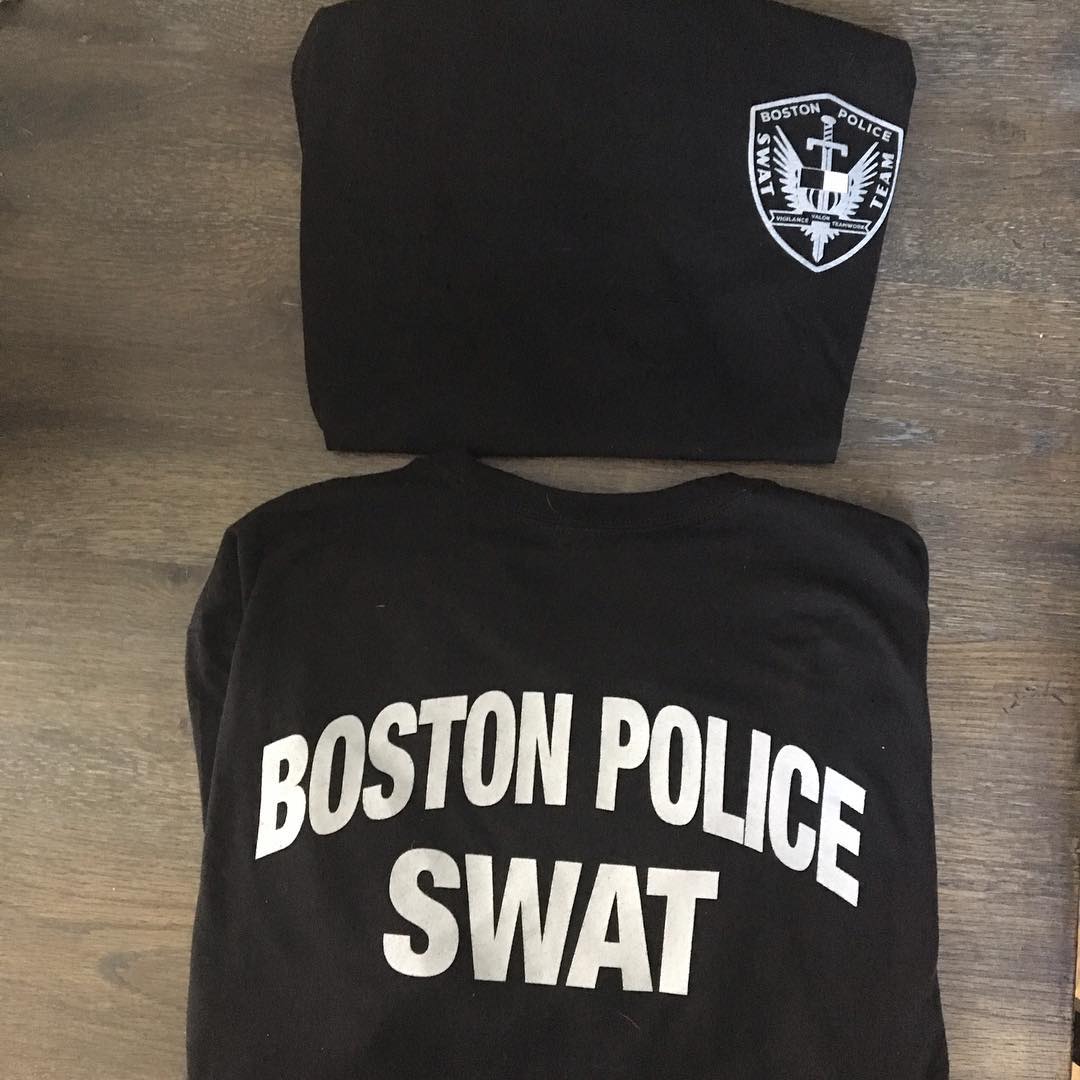 Happy to help the Boston Police Swat team with their apparel