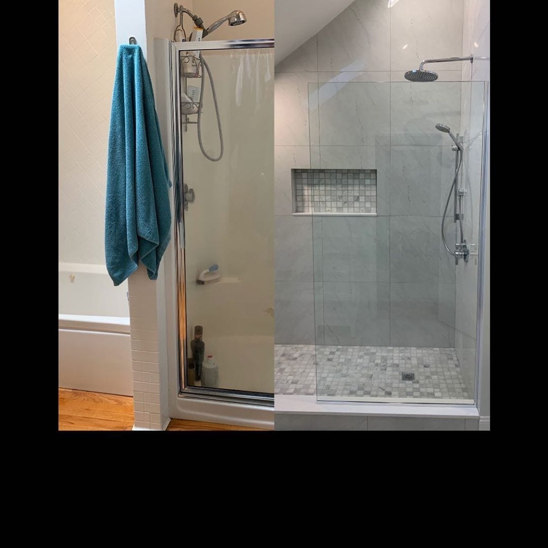 Jacuzzi tub/shower stall conversion to larger shower stall BTB